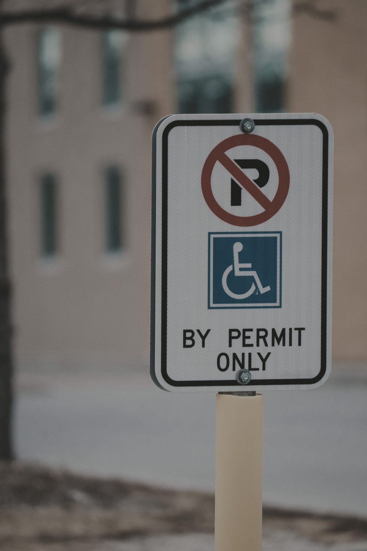 Permit-only parking sign